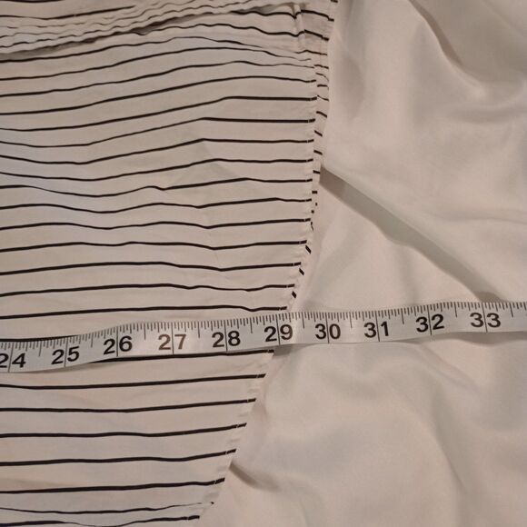 Ralph Lauren Men's Custom Fit L/S XL Button Up. Black/White Stripe 100% Cotton - Picture 8 of 9